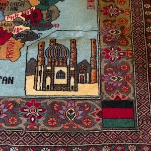 Hand crafted Afghan  vintage Rug from 1980
